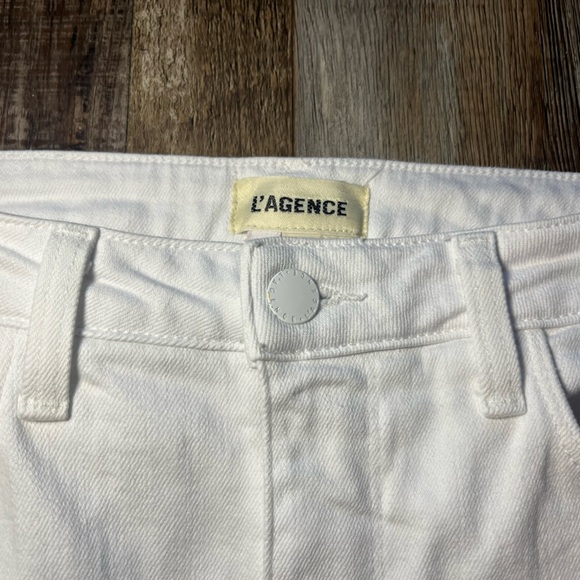L'AGENCE Wanda Crop Wide Leg Jeans in Blanc Size 27 - Picture 4 of 7